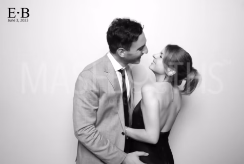 High-end wedding photo booth NYC with unlimited prints for guests | Mashbooths Modern Photo Booth Rentals