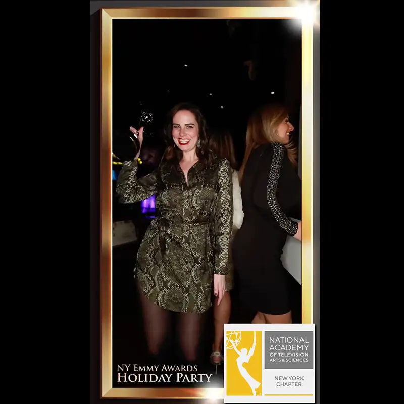 360 photobooth rental nyc-Emmys | Mashbooths Modern Photo Booth Rentals Nasdaq Times Square Event