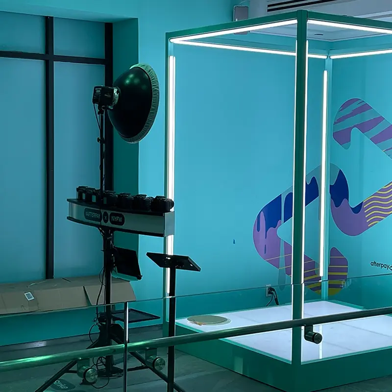 bullet-time-photobooth-nyc | Mashbooths Modern Photo Booth Rentals bullet-time photobooth for NYC brand activation in Chelsea