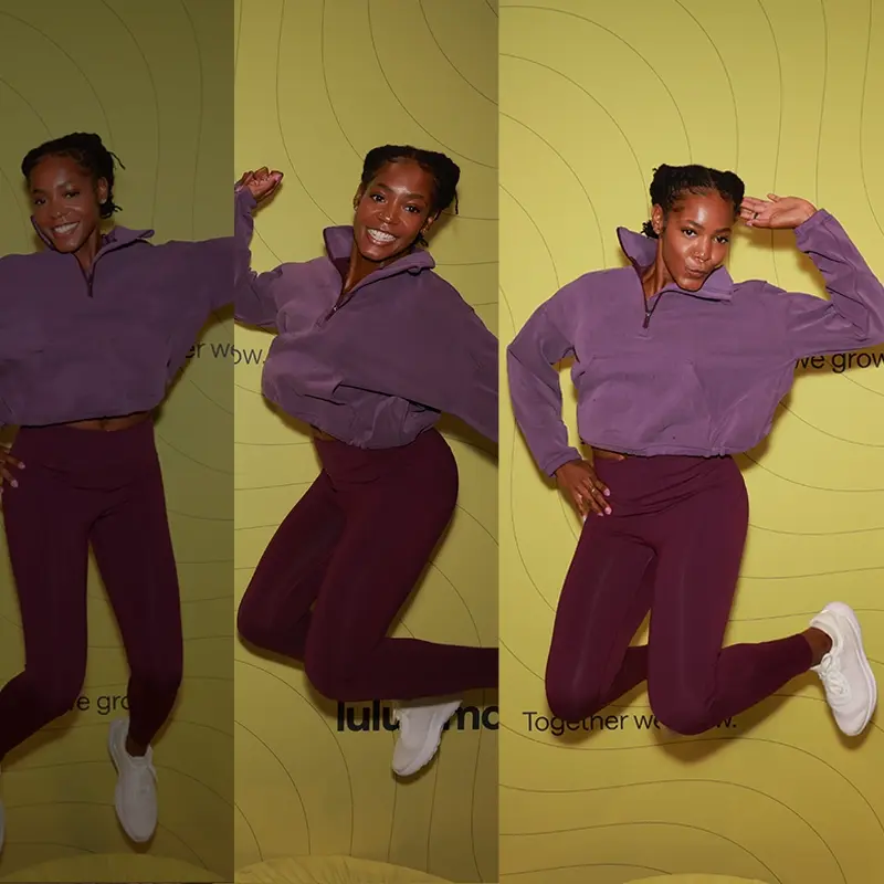 gif-booth-nyc | Mashbooths Modern Photo Booth Rentals GIF booth NYC at corporate brand activation for lululemon flagship store midtown